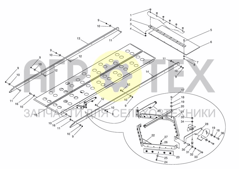 Чертеж MILLING HEAD - INSIDE PARTS FROM S.NR. 69253