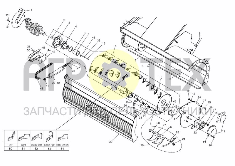 Чертеж MILLING HEAD