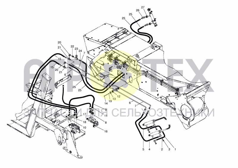 Чертеж HYD. SERVICE SYSTEM-CHOPPER COVER