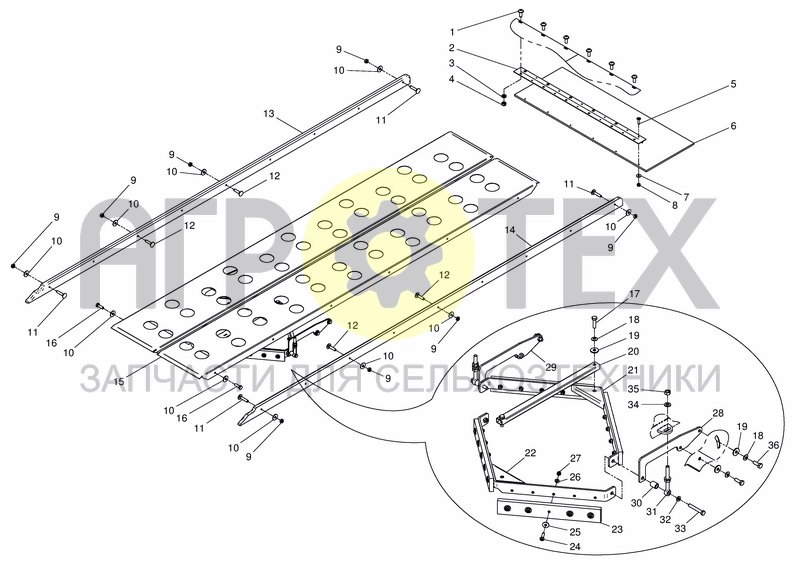 Чертеж MILLING HEAD - INSIDE PARTS