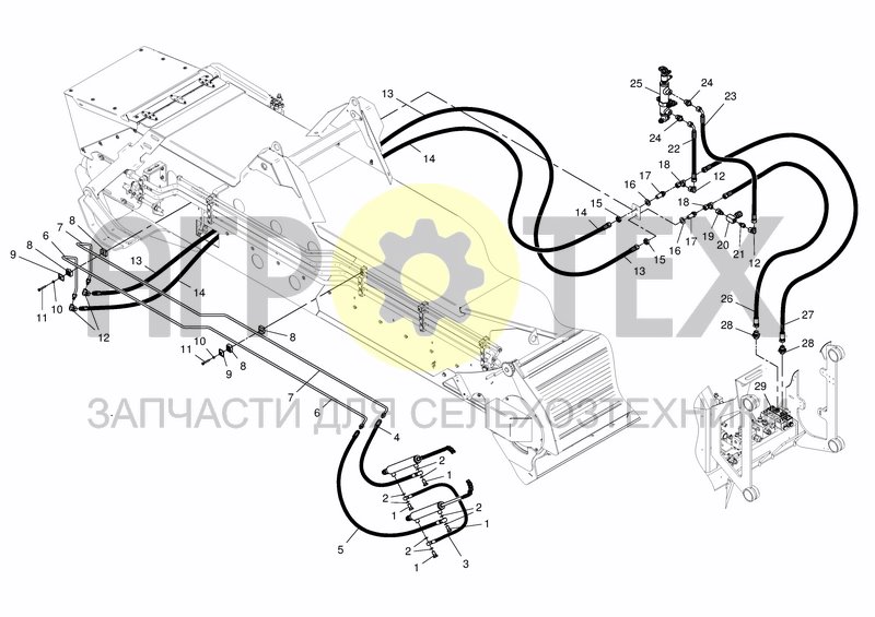 Чертеж HYD. SERVICE SYSTEM - CHOPPER COVER