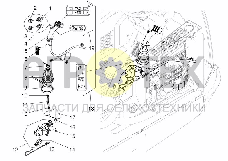 Чертеж CAB JOYSTICK