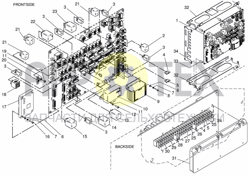 Чертеж CAB ELECTRONIC CONTROL UNIT