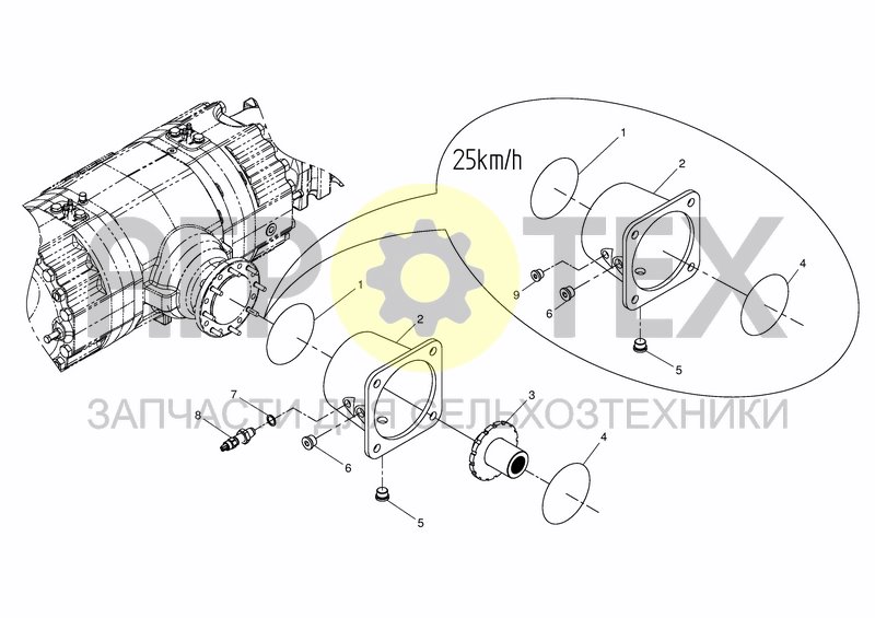 Чертеж AXLE TYP 123 INPUT 40KM/H