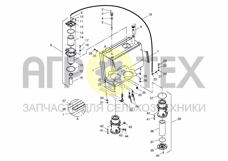 Чертеж HYDRAULIC SYSTEM - HYDRAULIC TANK