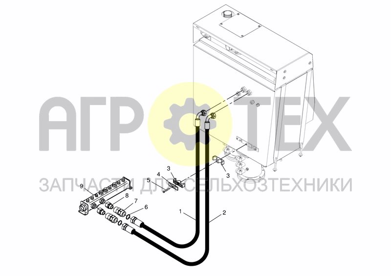 Чертеж HYDRAULIC SYSTEM - TANK BYPASS