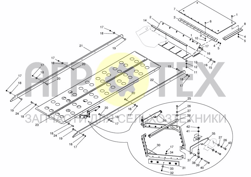 Чертеж MILLING HEAD - INSIDE PARTS