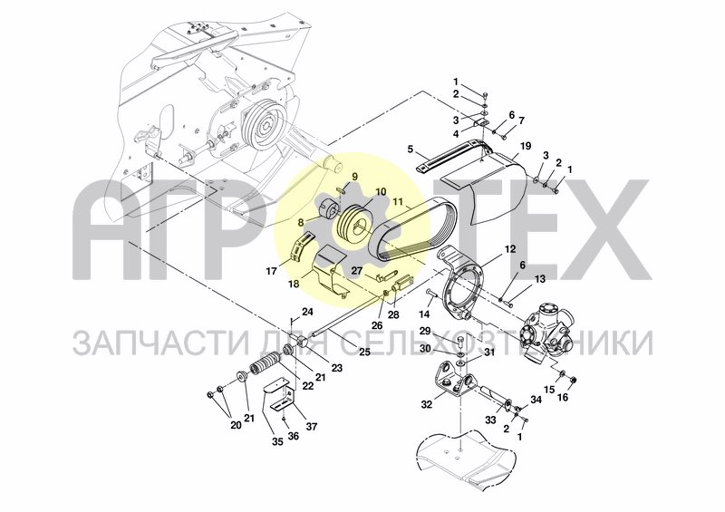 Чертеж MILLING HEAD - BELT DRIVE FROM S.NR. 69515