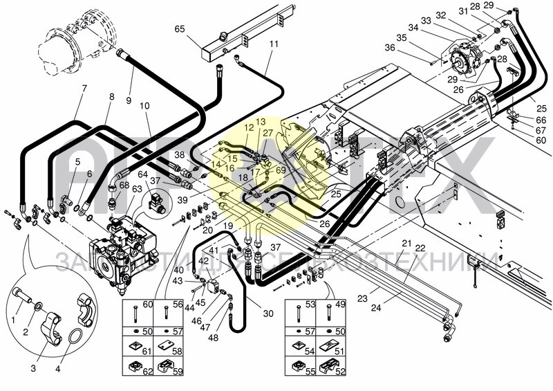 Чертеж HYD. MILLING CONVEYOR DRIVE SYSTEM TO S.NR. 90116