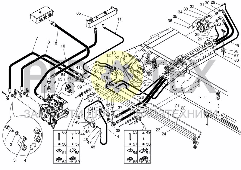 Чертеж HYD. MILLING CONVEYOR DRIVE SYSTEM FROM S.NR. 69613