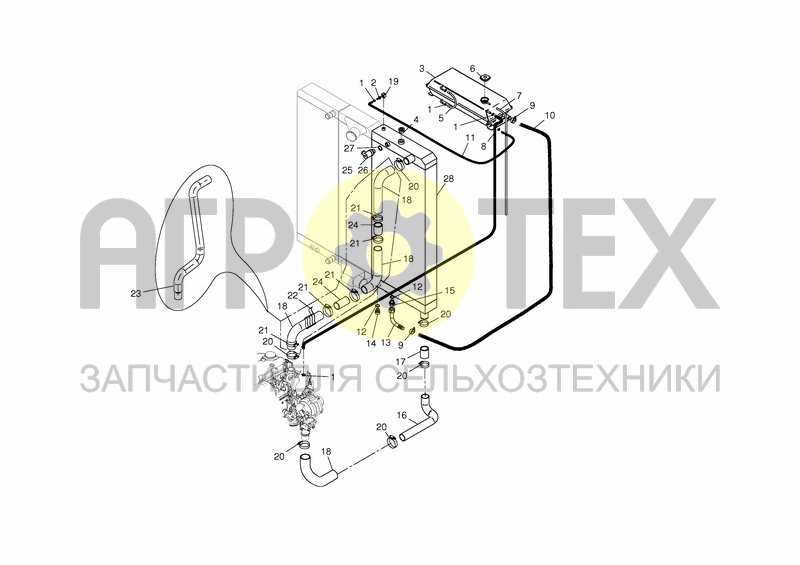 Чертеж COOLING SYSTEM - WATER