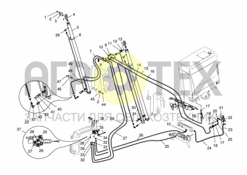 Чертеж HYD. SERVICE SYSTEM - MILLING HEAD UP/DOWN