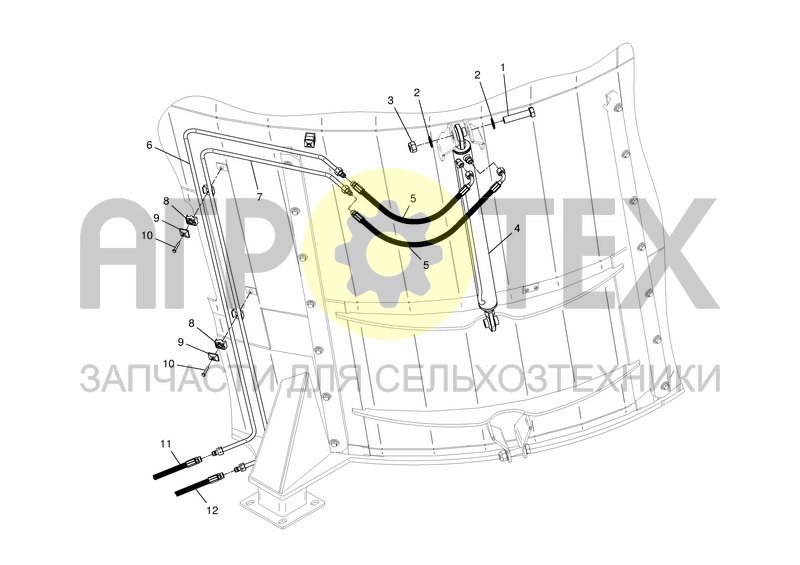 Чертеж HYDRAULIC SYSTEM - SLIDE FRONT LEFT/FRONT RIGHT