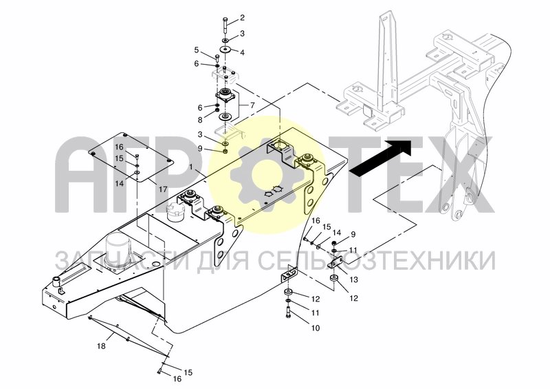 Чертеж FUEL TANK - SUSPENSION