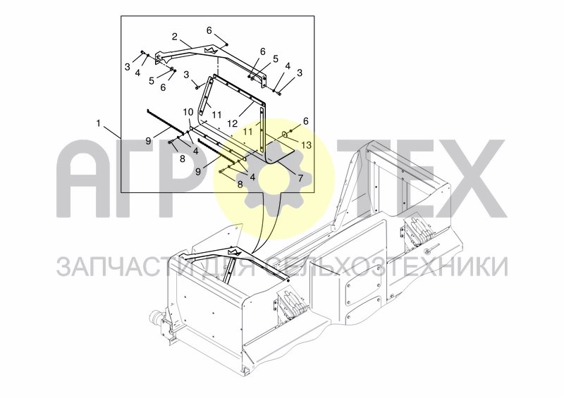 Чертеж CONVEYOR SHIFTABLE - BACKING FLANNEL LEFT