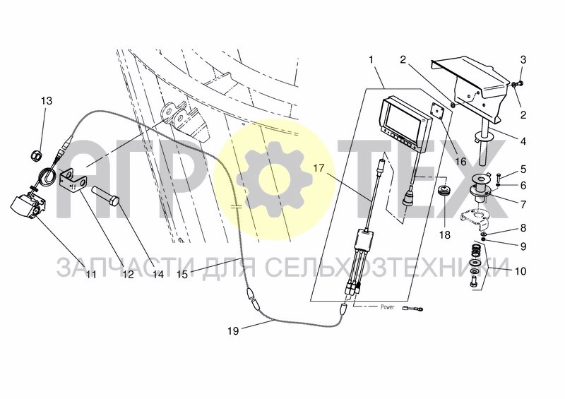 Чертеж REAR VIEW - COLOUR CAMERA SYSTEM - WATERPROOFED