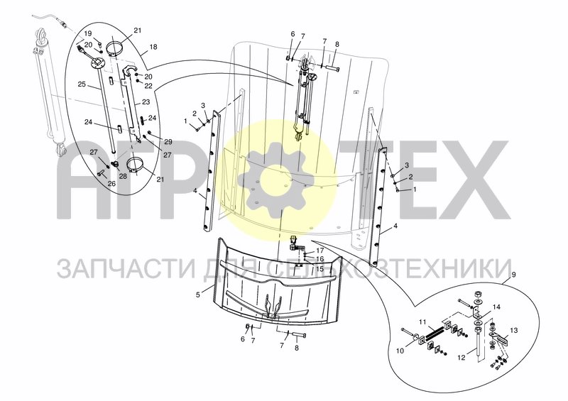 Чертеж HOPPER - SLIDE SIDE FRONT RIGHT/REAR LEFT