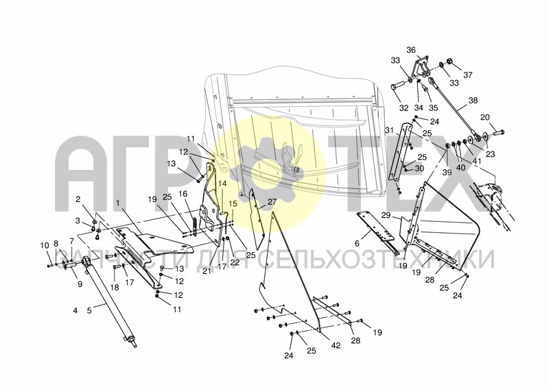 Чертеж CHAIN CONVEYOR - FOLDABLE ATTACHMENTS FL/RR