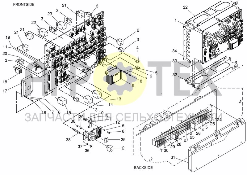 Чертеж CAB ELECTRONIC CONTROL UNIT - SCR