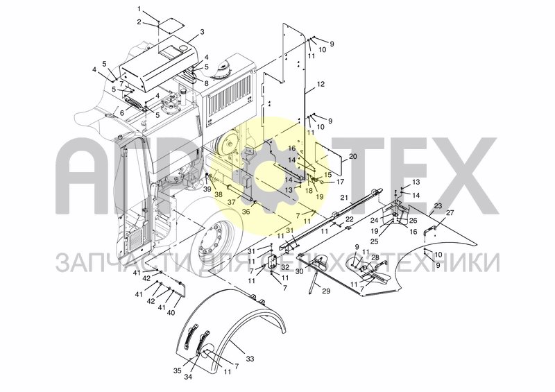 Чертеж ATTACHMENT PARTS LEFT