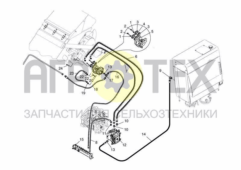 Чертеж HYDRAULIC SYSTEM - MILLING CONVEYOR DRIVE