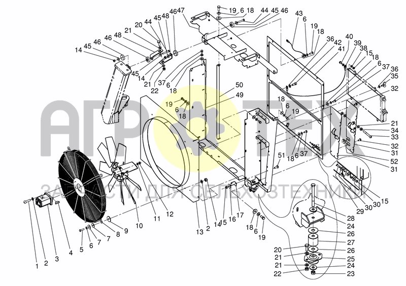 Чертеж COOLING SYSTEM BASE FRAME