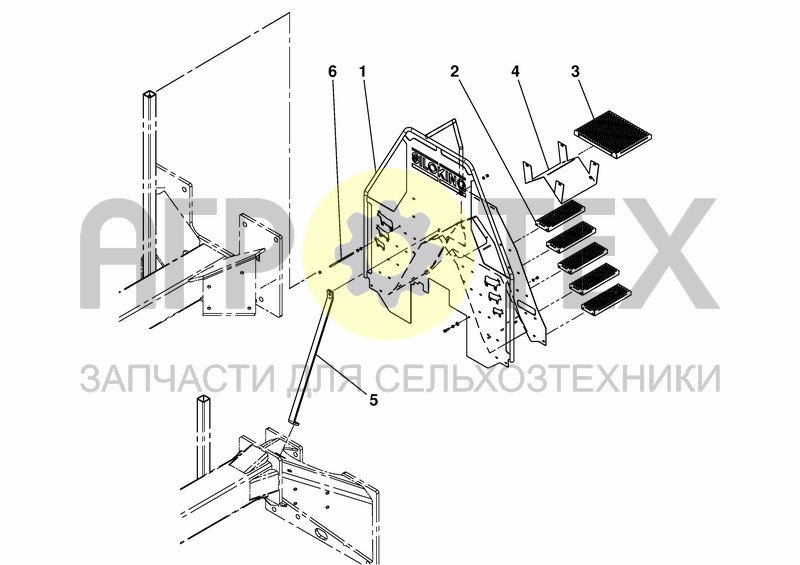 Чертеж STEPS - FOLD. CONV. NARR. CONFIG. FRONT MOUNTED