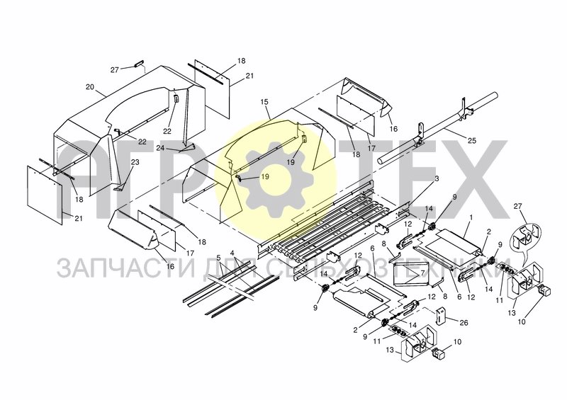 Чертеж CONVEYOR 2340/2020/1700 FRONT/REAR