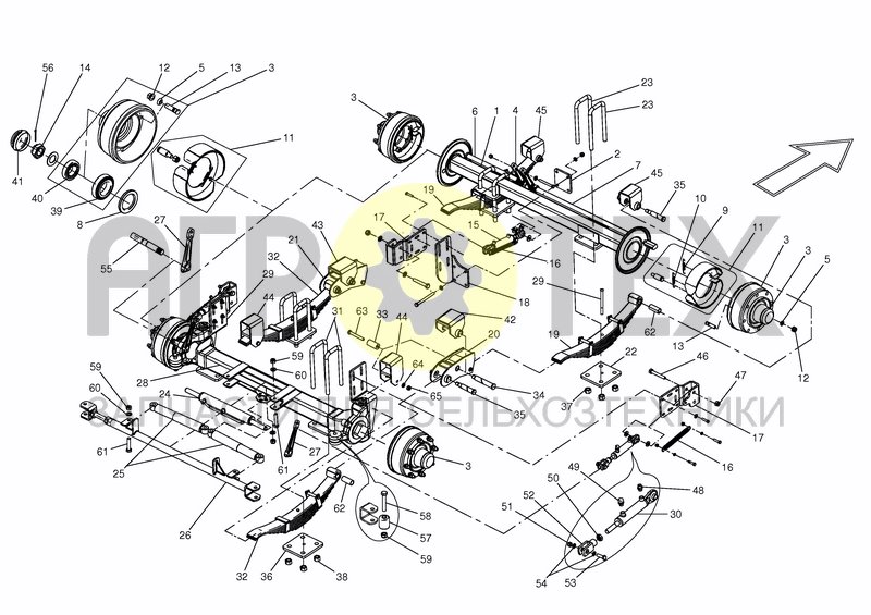 Чертеж STEERING-/TANDEM AXLE D20/D28