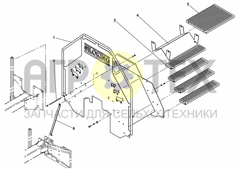 Чертеж STEPS - CONV. REAR MOUNTED