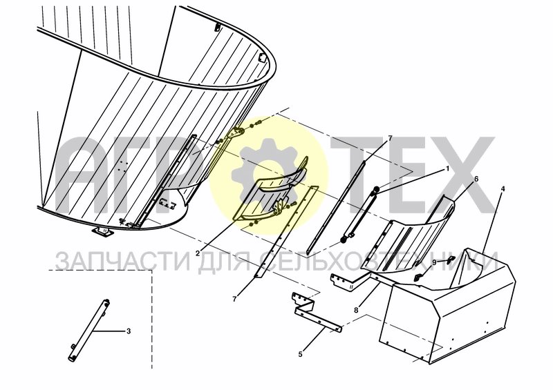 Чертеж DOOR REAR CENTRE -TL/PREM