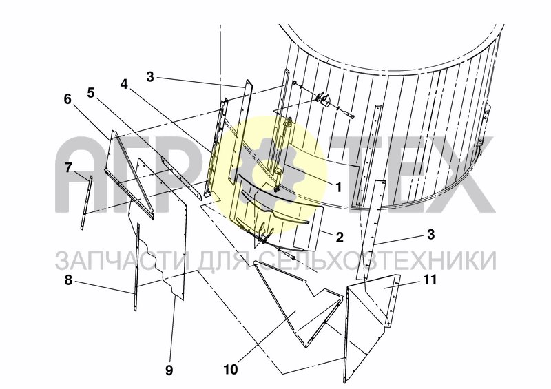 Чертеж SIDE DOOR FR