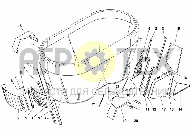 Чертеж HOPPER - SLIDE MIDDLE/SLIDE FR/RL