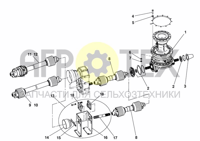 Чертеж DRIVE UNIT MIXING