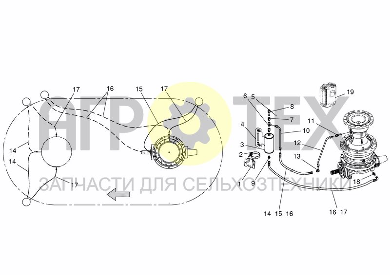 Чертеж EXPANSION TANK MIXING GEAR