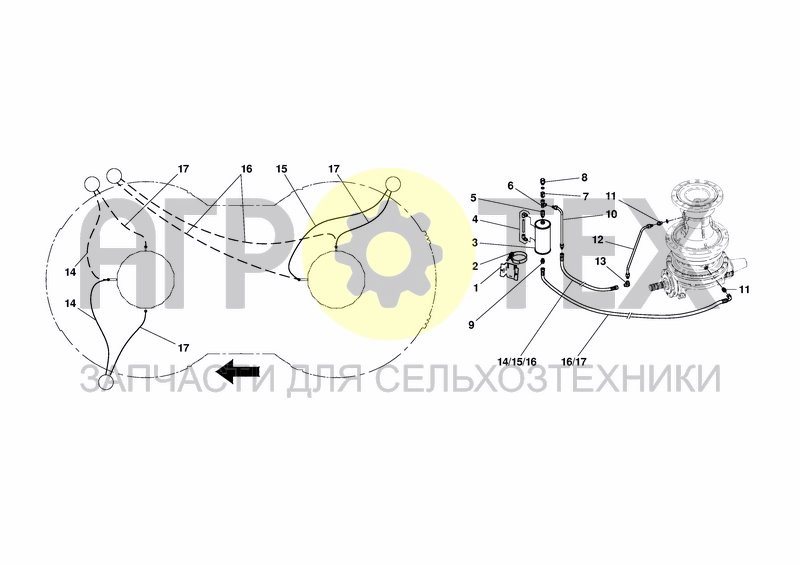 Чертеж EXPANSION TANK MIXING GEAR