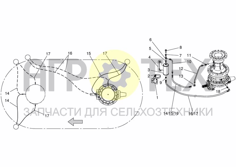 Чертеж EXPANSION TANK MIXING GEAR