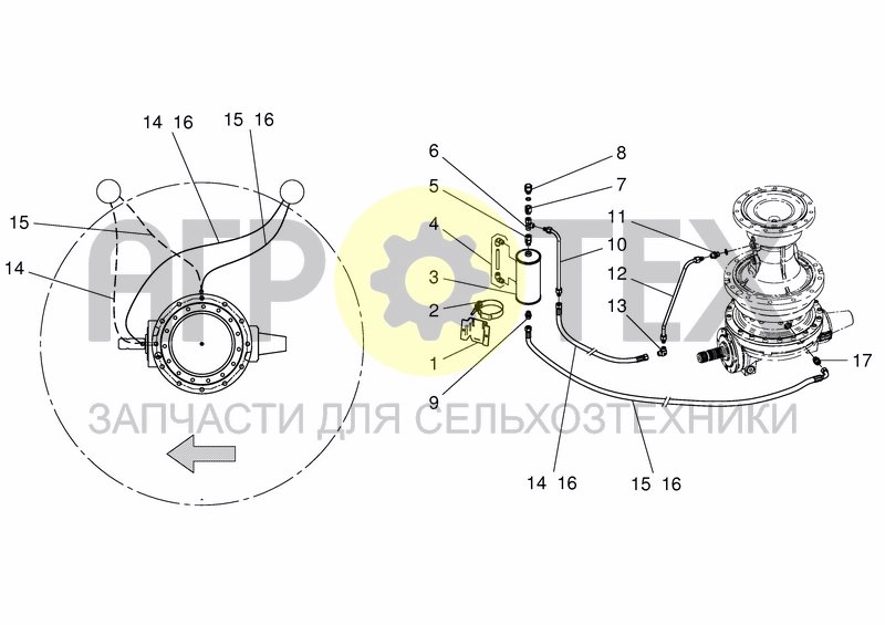 Чертеж EXPANSION TANK MIXING GEAR