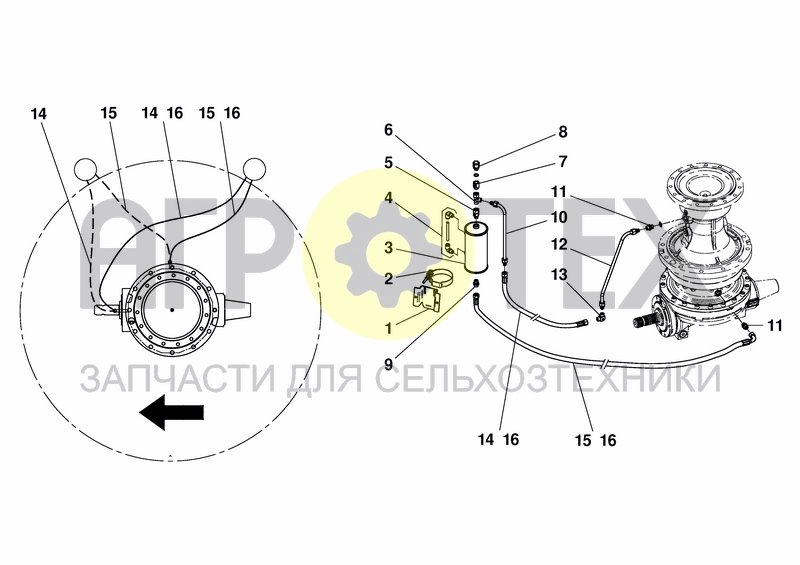 Чертеж EXPANSION TANK MIXING GEAR