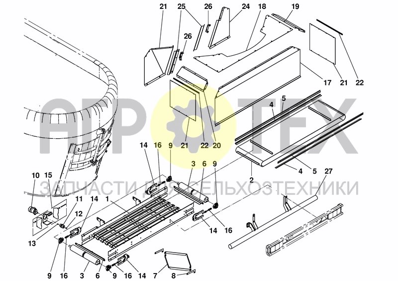 Чертеж CONVEYOR 2340MM - BACK