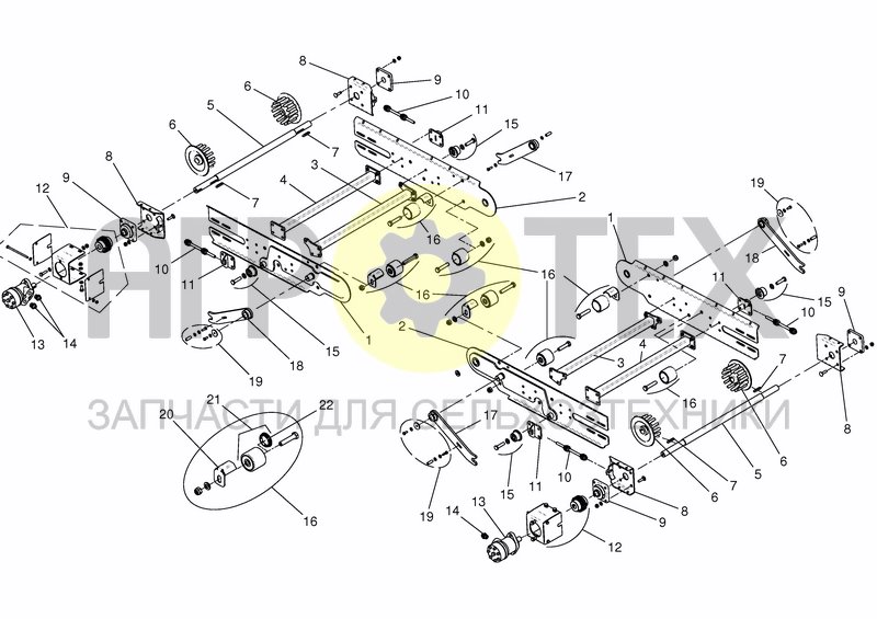 Чертеж CONVEYOR LEFT/RIGHT TWL 2390MM