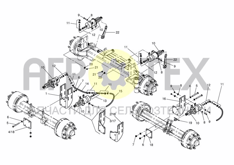 Чертеж SINGLE-/TWO-LINE COMP AIR BRAKE - ACTUATOR