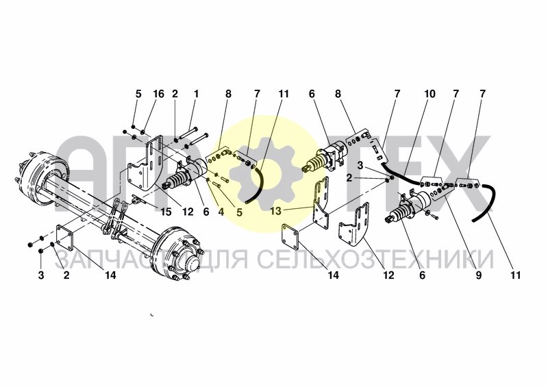 Чертеж AIR BRAKE CYLINDER