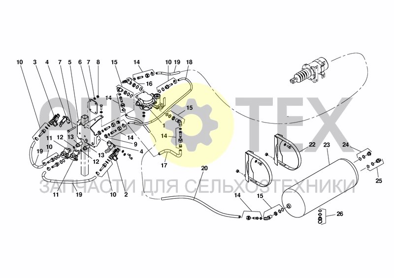 Чертеж TWO LINE AIR BRAKE SUPPLY