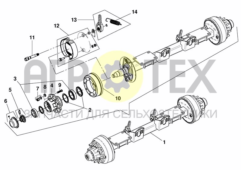 Чертеж SINGLE AXLE