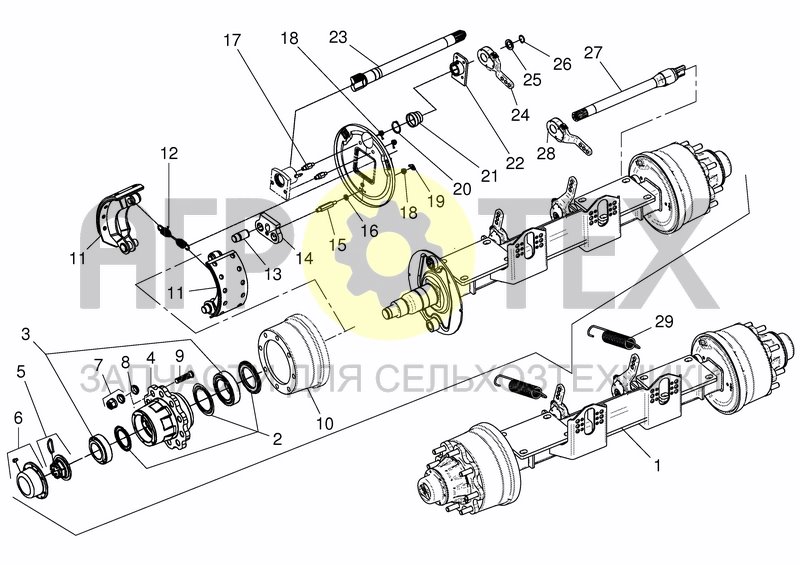 Чертеж AXLE 1500 / BRAKE 300X135 - 0000084136