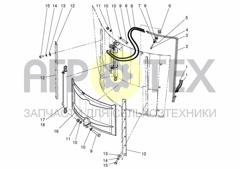 Чертеж HOPPER - SLIDE SIDE FRONT RIGHT/REAR LEFT