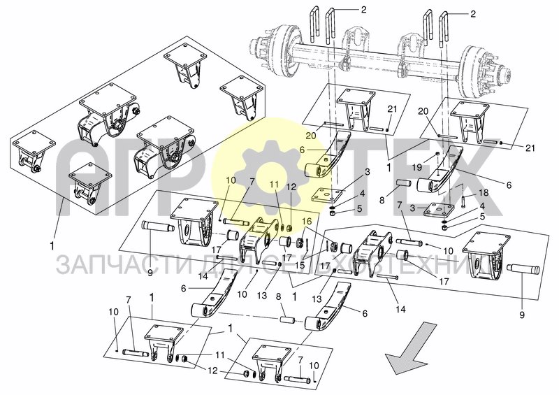 Чертеж TANDEM SPRING UNIT