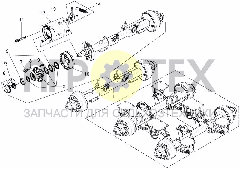 Чертеж TANDEM AXLE