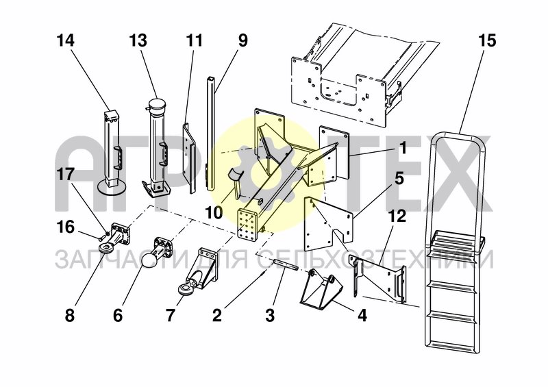 Чертеж DRAWBAR LOWER LINKAGE